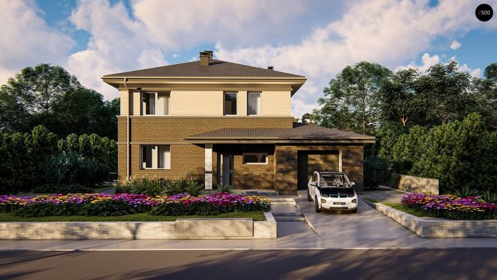 Проект дома Uu11 k+ - 5 Двухэтажные дома в Киеве