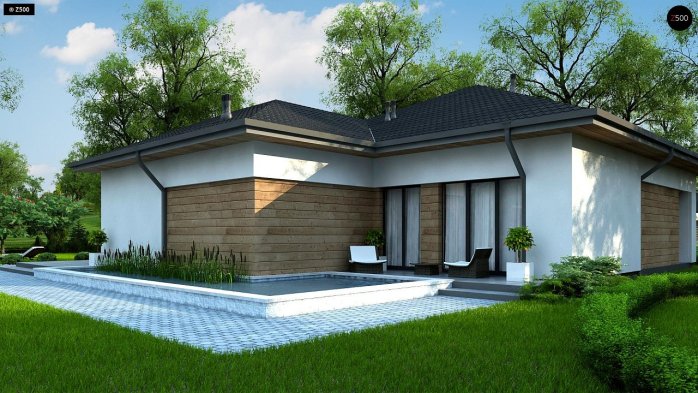 Проект дома U401 - 4 Одноэтажные дома в Киеве