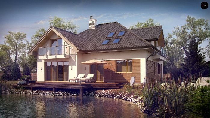 Проект дома U272 - 1 С мансардным этажом дома в Киеве