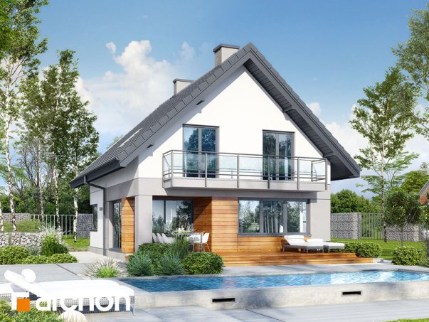 Проект дома Дом в топазах - 2 С мансардным этажом дома в Киеве