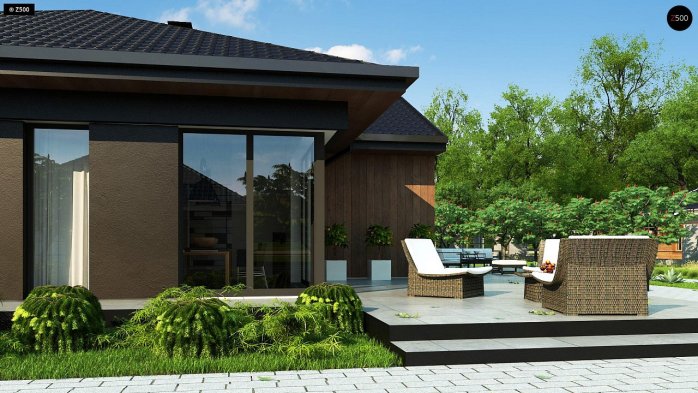 Проект дома U406 - 4 Одноэтажные дома в Киеве