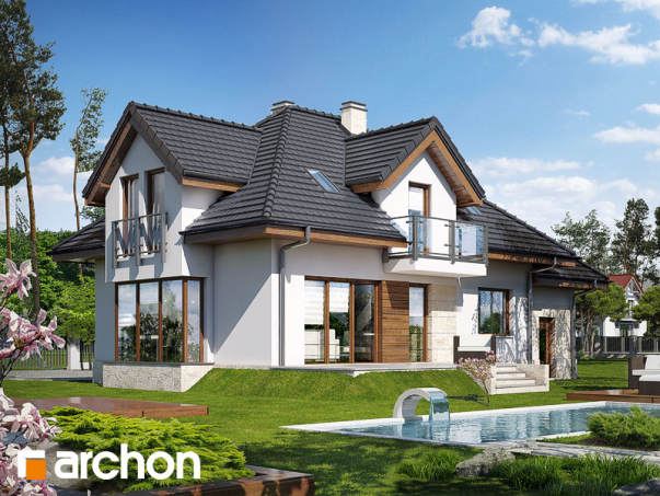 Проект дома Дом в вербене (Н) вер.2 - 2 С мансардным этажом дома в Киеве