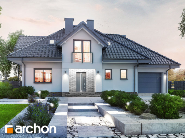 Проект дома Дом в сливах (Г) - 1 С мансардным этажом дома в Киеве