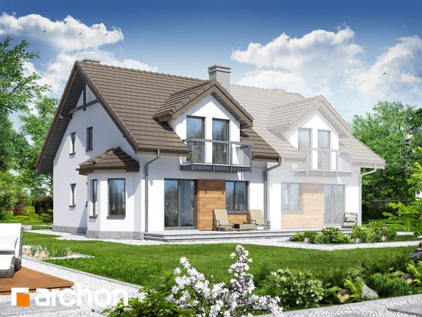 Проект дома Дом в дельфиниуме 2 вер.2 - 2 С мансардным этажом дома в Киеве