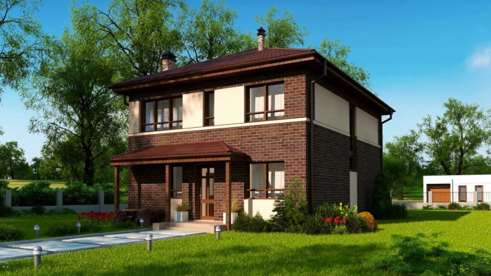 Проект дома Ux24 a v2 - 1 Двухэтажные дома в Киеве