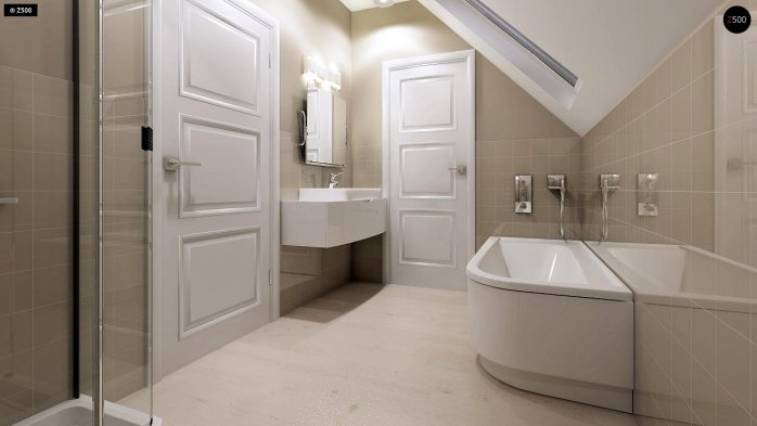 Проект дома U102 GP - 13 С мансардным этажом дома в Киеве