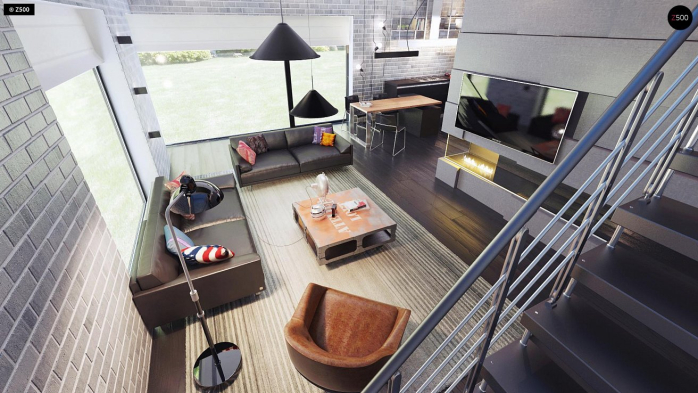 Проект дома Ux63 B+PK - 7 Двухэтажные дома в Киеве