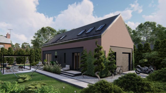 Проект дома U515 - 1 С мансардным этажом дома в Киеве