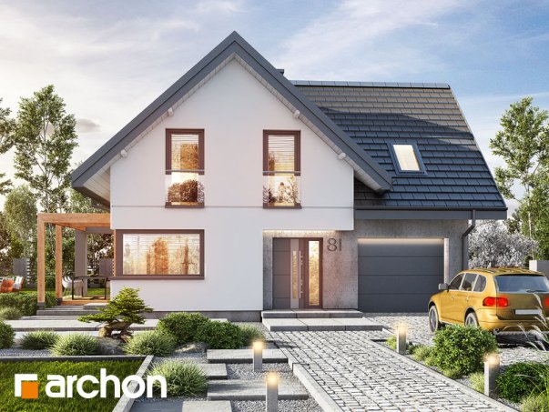 Проект дома Дом в фаворитках - 1 С мансардным этажом дома в Киеве