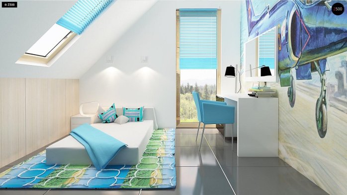 Проект дома U212 GL - 14 С мансардным этажом дома в Киеве