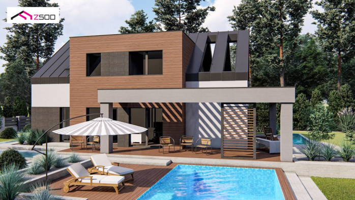 Проект дома U422 - 7 С мансардным этажом дома в Киеве