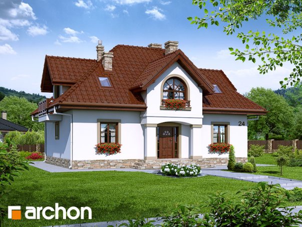 Проект дома Дом в мирабелле 2 вер.2 - 1 С мансардным этажом дома в Киеве