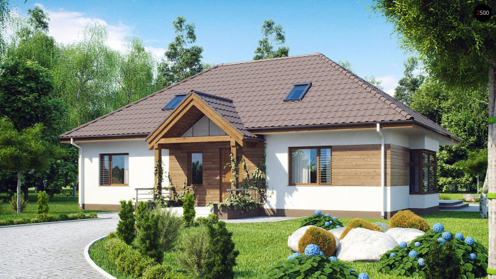 Проект дома U106 - 1 С мансардным этажом дома в Киеве