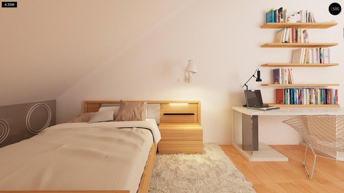 Проєкт будинку U270 - З мансардним поверхом дома у Києві