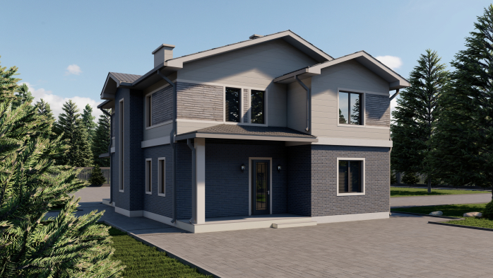 Проект дома Db 42 - 3 Двухэтажные дома в Киеве