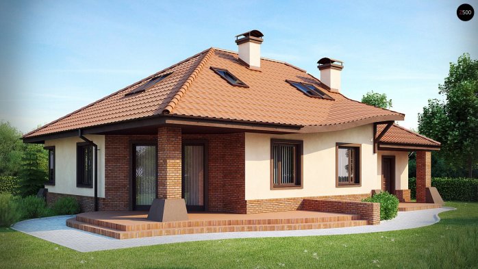 Проект дома U56 - 1 С мансардным этажом дома в Киеве