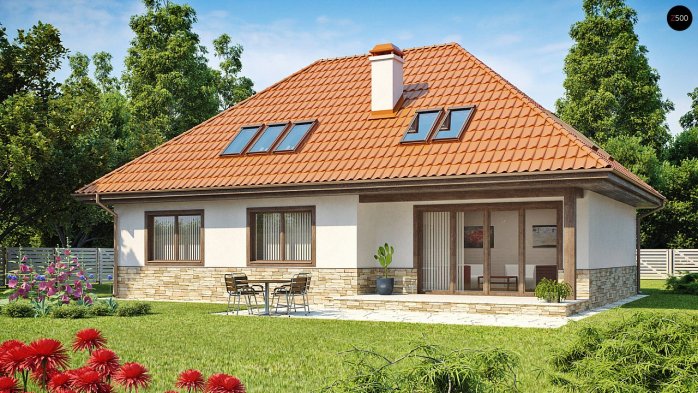 Проект дома U83 - 1 С мансардным этажом дома в Киеве