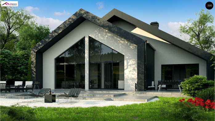 Проект дома Ux251 - 3 С мансардным этажом дома в Киеве