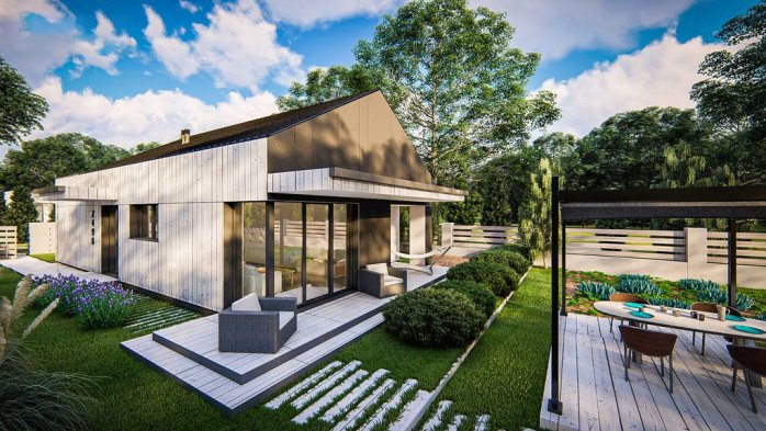 Проект дома U498 - 3 Одноэтажные дома в Киеве