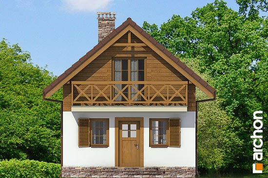 Проект дома Летний домик в крокусах вер.2 - 3 С мансардным этажом дома в Киеве