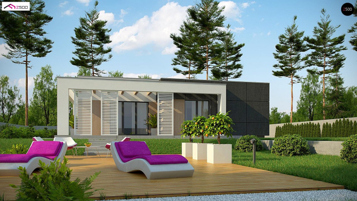 Проект дома Ux77 D - 6 Одноэтажные дома в Киеве