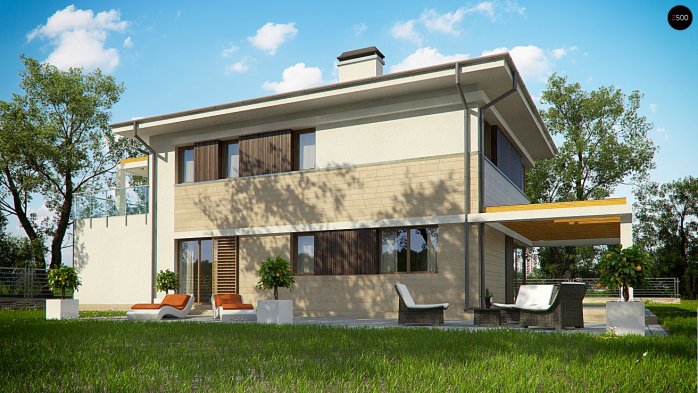 Проект дома Ux63 B+P - 4 Двухэтажные дома в Киеве