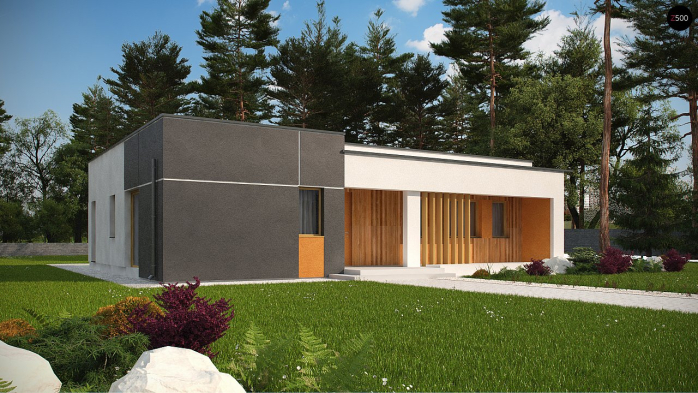 Проект дома Ux102 bG - 1 Одноэтажные дома в Киеве