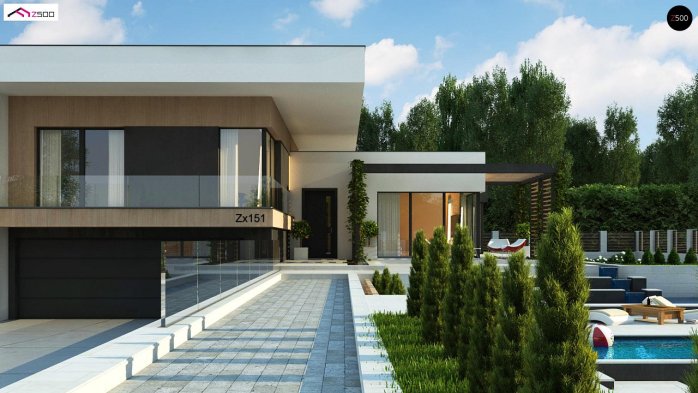 Проект дома Ux151 - 3 Двухэтажные дома в Киеве