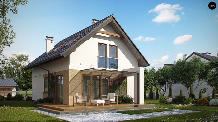 Проект дома U177 - 2 С мансардным этажом дома в Киеве