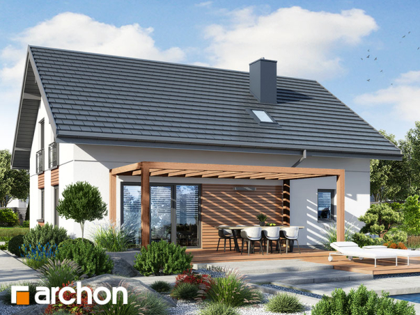 Проект дома Дом в аурорах 14 - 2 С мансардным этажом дома в Киеве