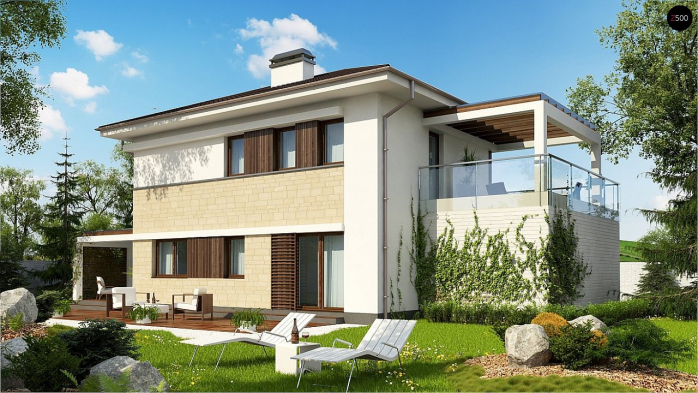 Проект дома Ux63 C - 2 Двухэтажные дома в Киеве