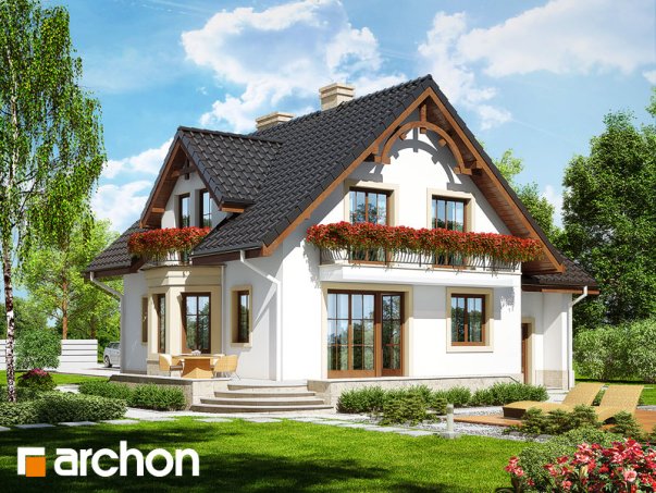 Проект дома Дом в тамарисках 2 (П) вер.2 - 2 С мансардным этажом дома в Киеве