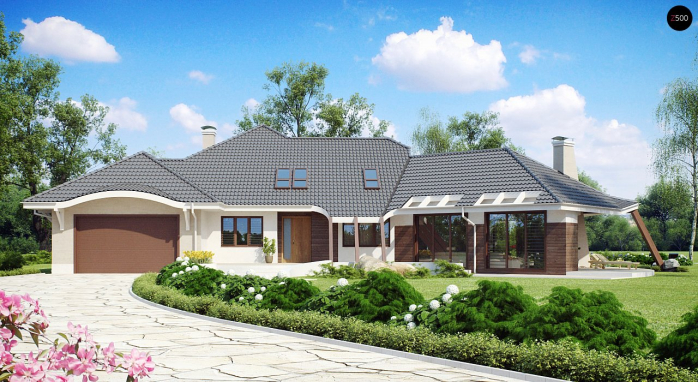 Проект дома Ur5 - 1 С мансардным этажом дома в Киеве