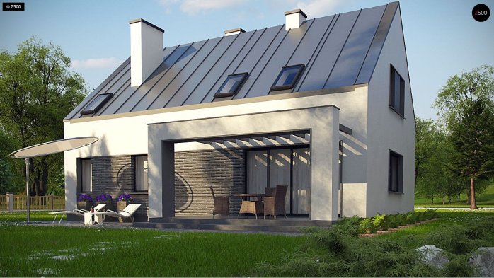 Проект дома U353 - 5 С мансардным этажом дома в Киеве