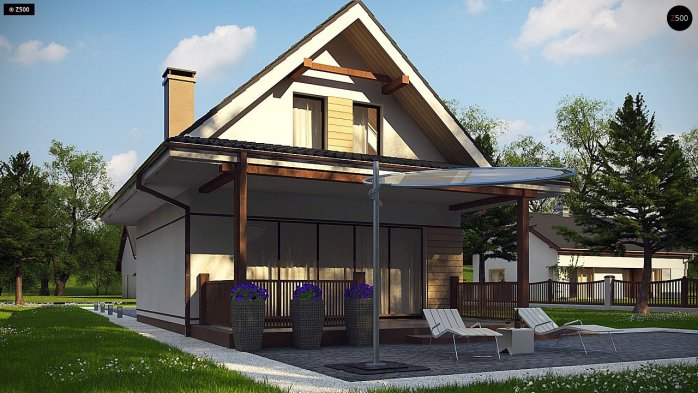 Проект дома U362 - 5 С мансардным этажом дома в Киеве