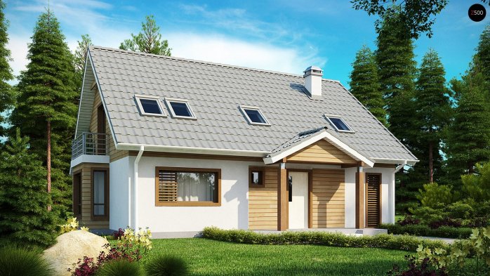 Проект дома U95 - 1 С мансардным этажом дома в Киеве