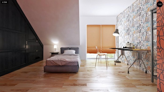 Проект дома U89 - 18 С мансардным этажом дома в Киеве