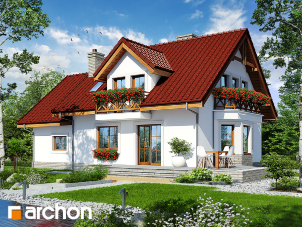 Проект дома Дом в рододендронах 19 - 2 С мансардным этажом дома в Киеве