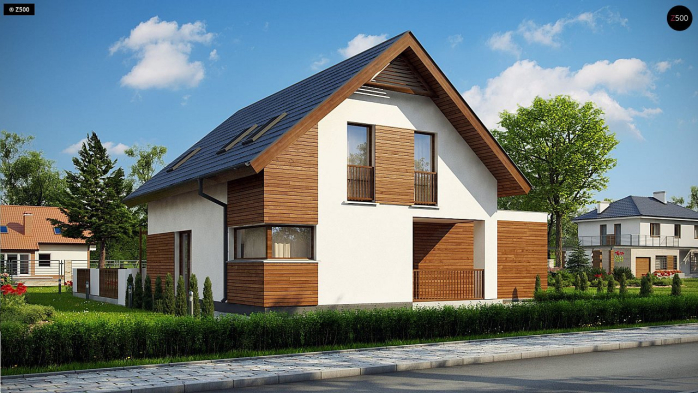 Проект дома U350 - 1 С мансардным этажом дома в Киеве
