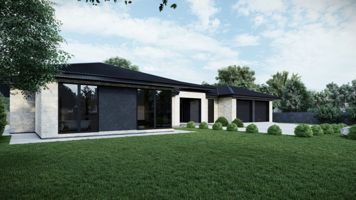 Проект дома DBT 563 - 3 Одноэтажные дома в Киеве