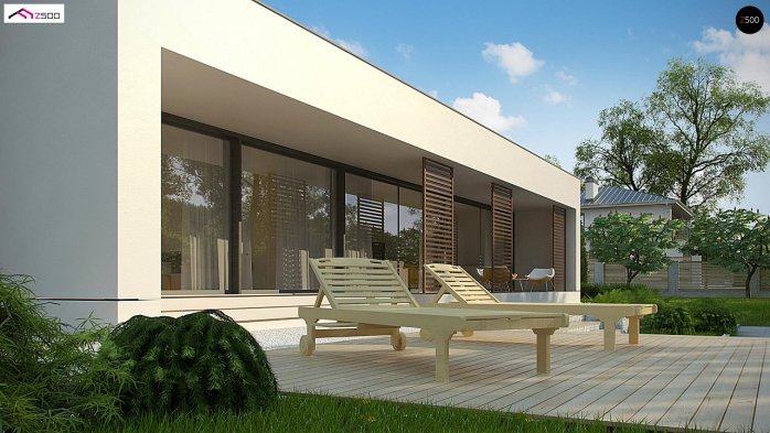 Проект дома Ux72 - 4 Одноэтажные дома в Киеве