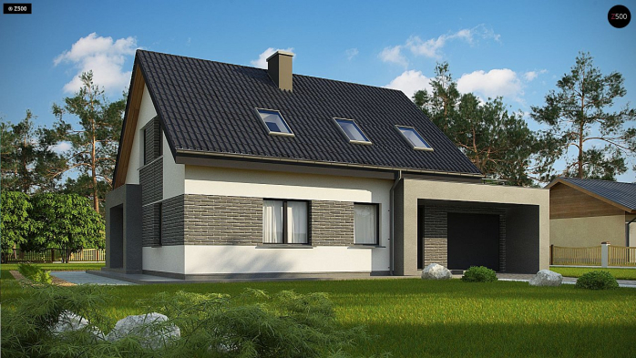 Проект дома U347 - 3 С мансардным этажом дома в Киеве