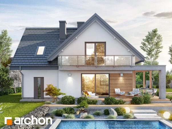 Проект дома Дом в фаворитках - 2 С мансардным этажом дома в Киеве