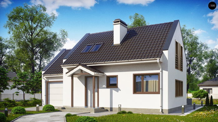 Проект дома U217 - 2 С мансардным этажом дома в Киеве