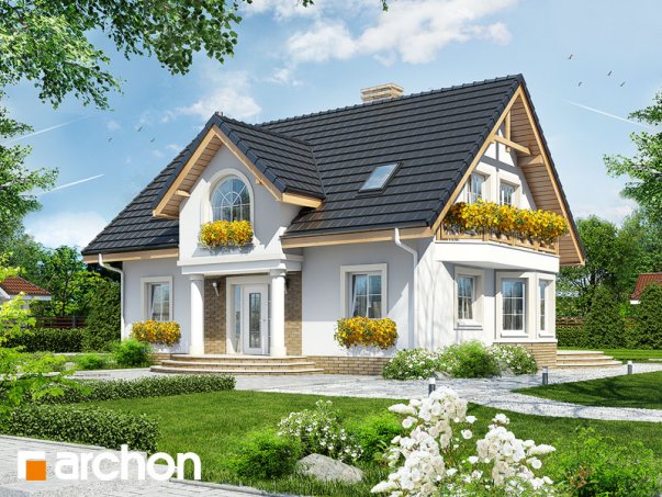 Проект дома Дом в мирабелле вер.2 - 1 С мансардным этажом дома в Киеве