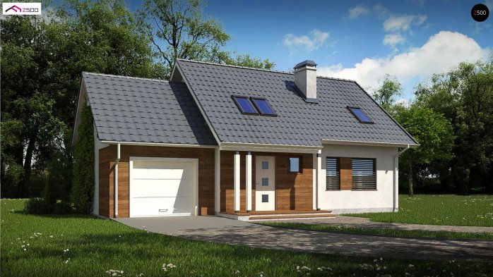 Проект дома U101 D GL - 1 С мансардным этажом дома в Киеве