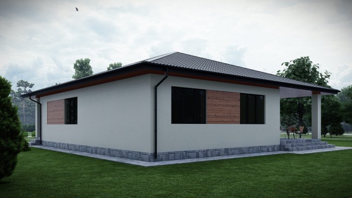 Проект дома DBT 621 - 4 Одноэтажные дома в Киеве