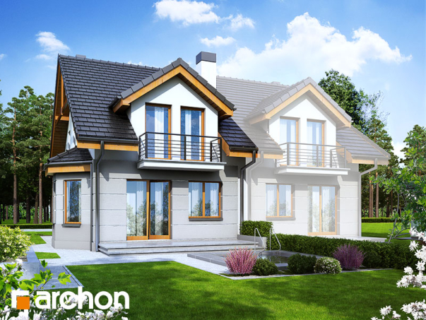 Проект дома Дом под гинко 2 вер.2 - 2 С мансардным этажом дома в Киеве