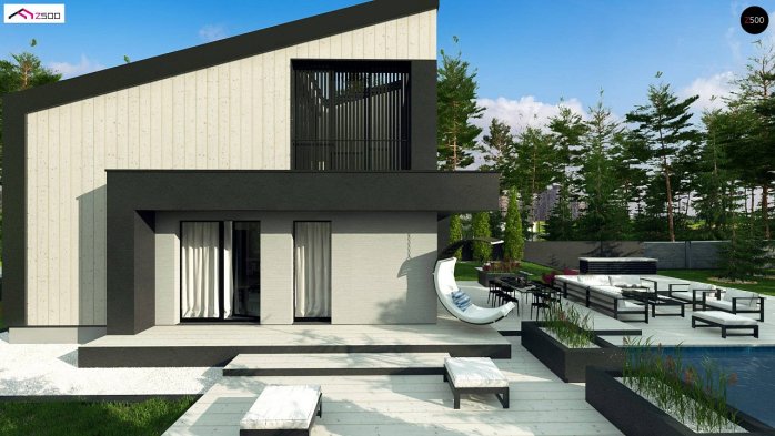 Проект дома U392 - 4 С мансардным этажом дома в Киеве