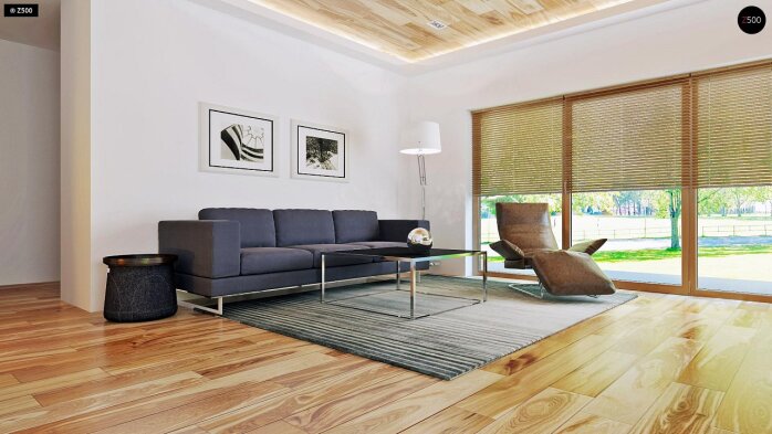 Проект дома Ux105 B - 4 Одноэтажные дома в Киеве